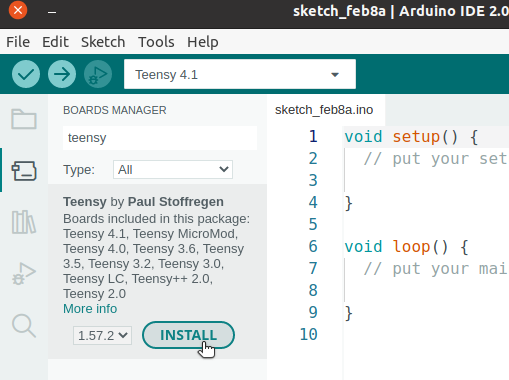 Teensyduino: Download and Install Teensy support into the Arduino IDE