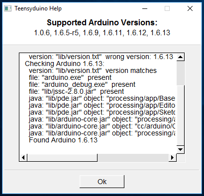 teensyduino for arduino 1.8.5